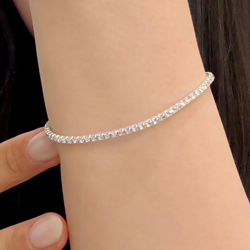 Multicolor Stretch Tennis Bracelet