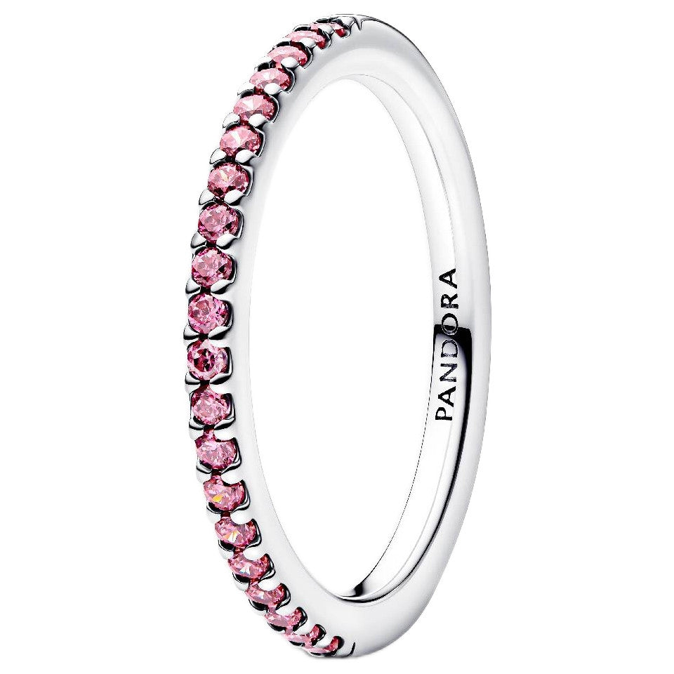 Sparkling Pink Band Ring