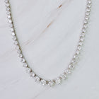 Royal Graduated CZ Tennis Necklace – Gold-Plated