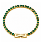 Maisa Green Tennis Bracelet – Gold-Plated Stainless Steel