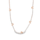 Pavé Butterfly Charm Tennis Choker Necklace