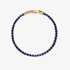 18K Gold-Plated Tennis Bracelet with Colorful Stones