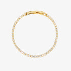 18K Gold-Plated Tennis Bracelet with Colorful Stones